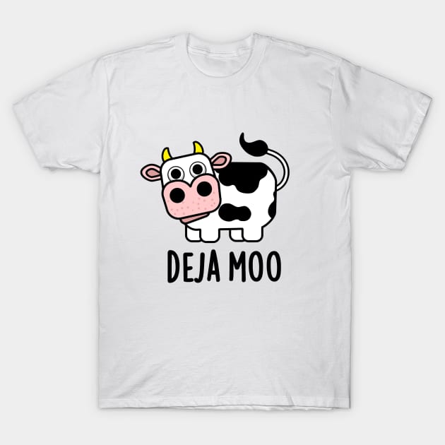 Deja Moo Cute Cow Pun T-Shirt by punnybone